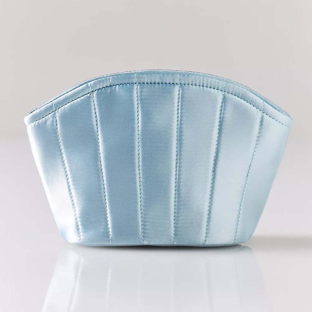 By Anthropologie Satin Half-Moon Cosmetic Bag - NWT $34 MSRP